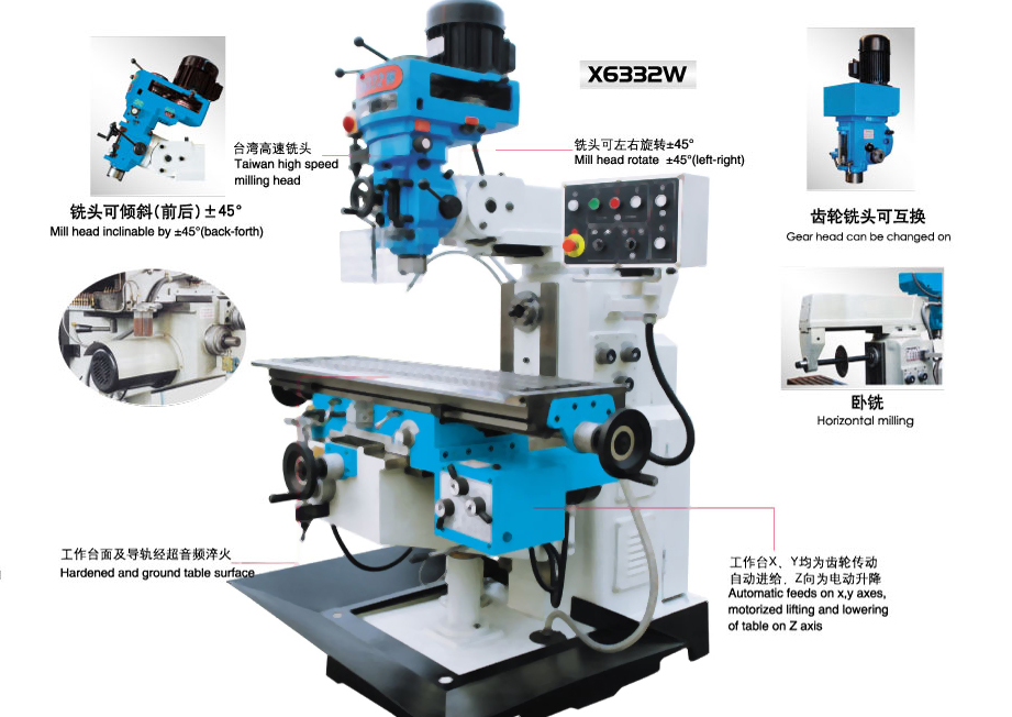 X6332W Universal turret milling machine